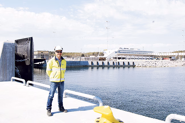 Nya piren i Kapellskär är snart klar att tas i drift