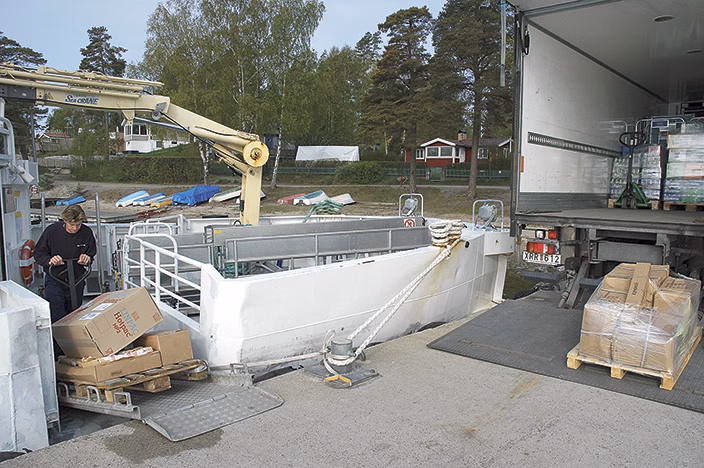 Godsleverans som skulle till Husarö uteblev för Henkan