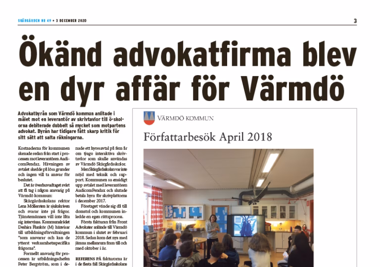 Värmdö överklagar inte dyrbar dom